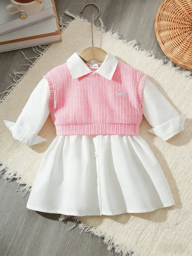 knee length dresses for ladies Bamboo Long Sleeve Twirl Dress in Apple Blossom by Kyte Baby