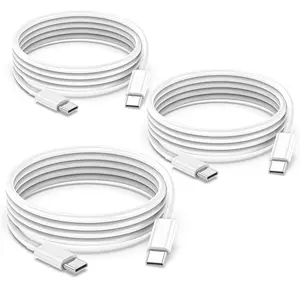 3PCS Type C to Type C PD Fast Charger Cord Cable, iPhone 15 Charger Cord 3.3ft 60W. USB C to USB C Fast Charging Cable for Apple iPhone 15/Pro/Pro Max/Plus, iPad Pro, Air5, MacBook Air, Samsung Galaxy,Android