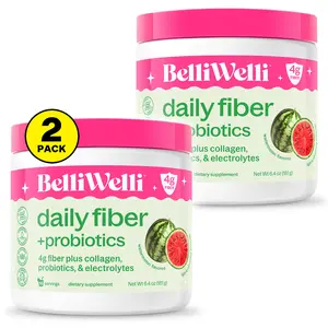 BelliWelli Daily Fiber + Probiotics - Watermelon - 2 pack