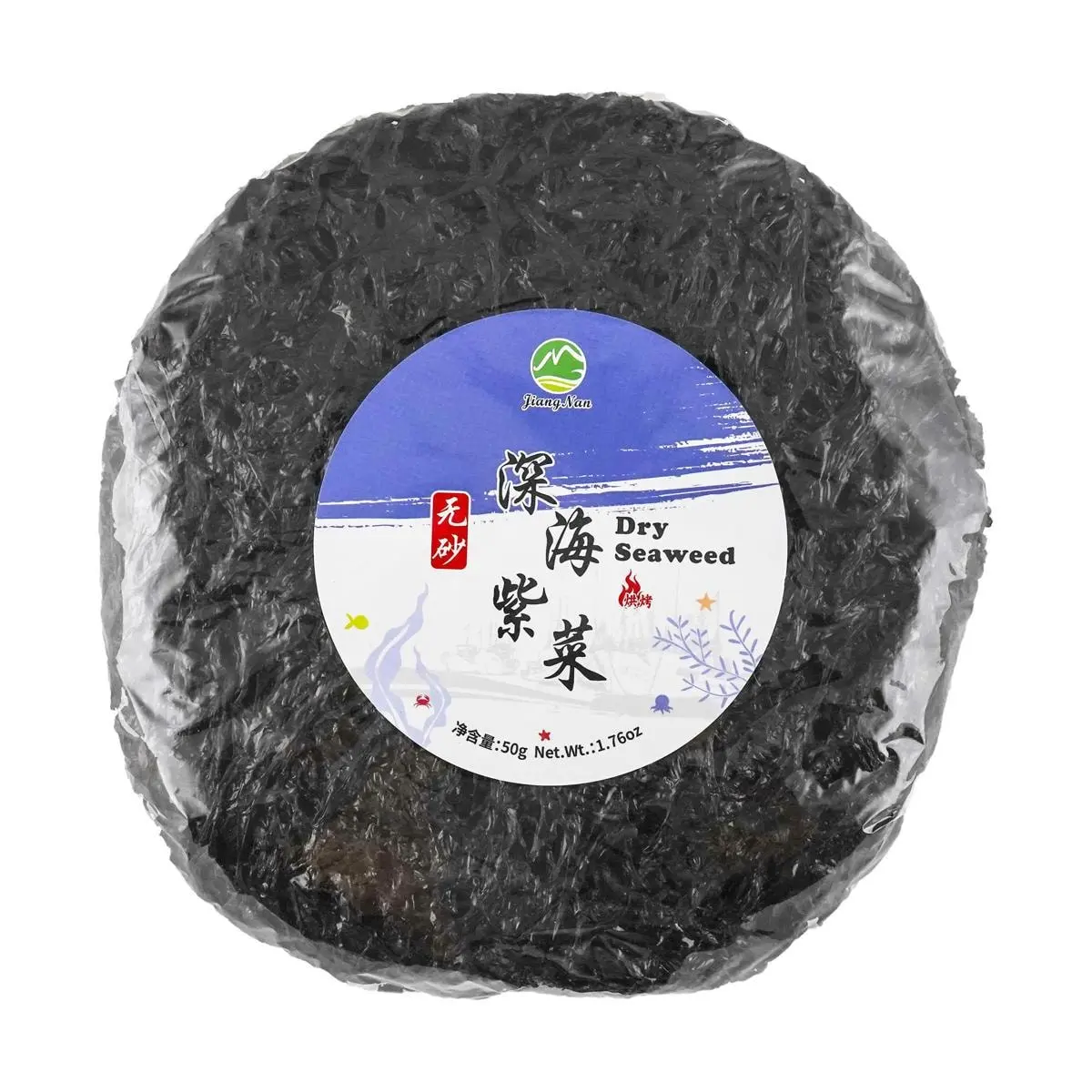 JIANG NAN FOODS Sand-Free Deep Sea Nori Seaweed 50g - Premium Roasted Edible Seaweed for Sushi, Onigiri & Snacks