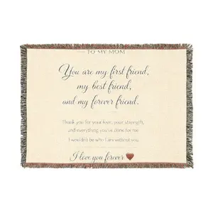 Mother's Day woven blanket | I Love You poem throw