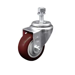 Service Caster COL-SCC-TS20S3514-PPUB-MRN-121315 Replacement for Colson Caster 2.03254.95 - Polyurethane Swivel Threaded Stem Caster with 3.5 in. Maroon Wheel & 0.5 x 1.5 in. Stem