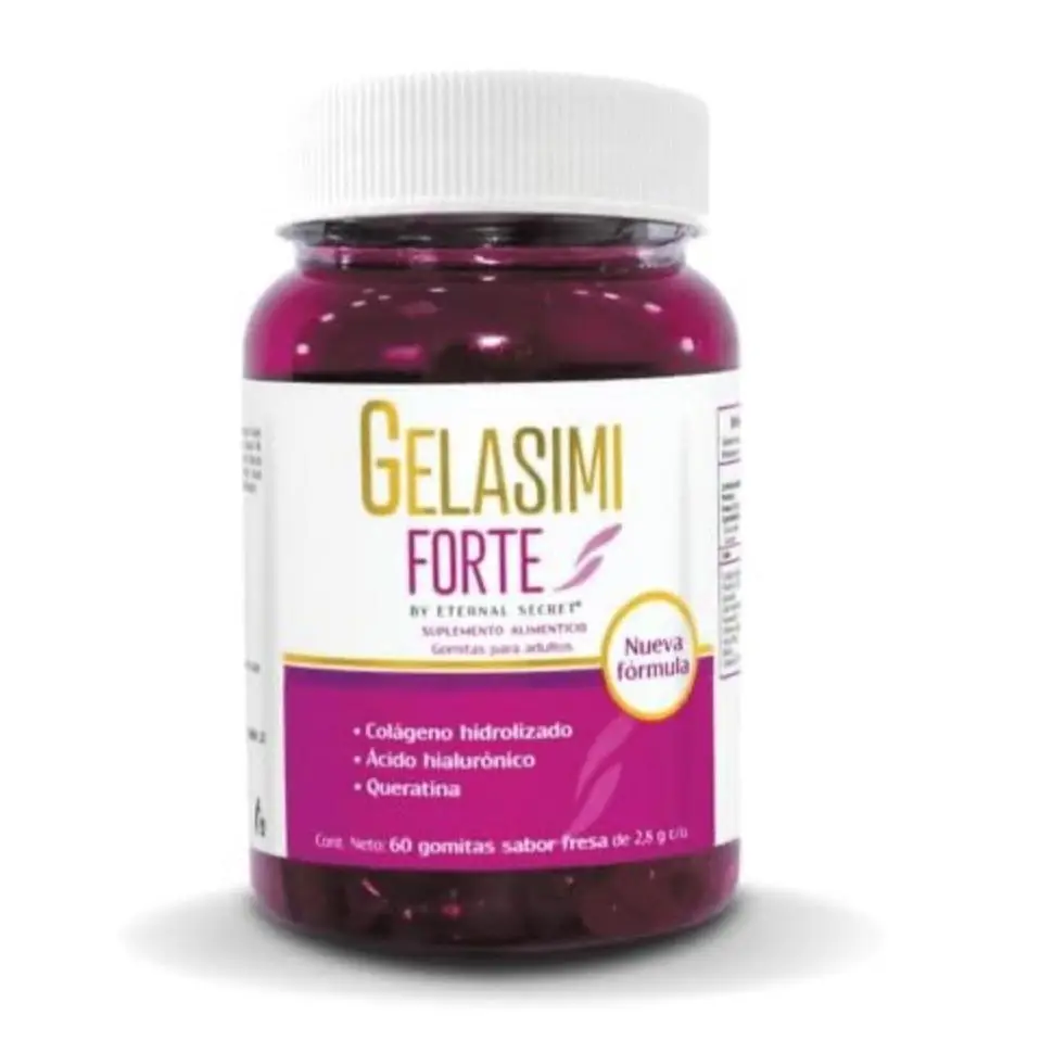 Gelasimi Forte gummies (60 gummies) Hydrolyzed collagen Biotin and Keratin Healthcare Supplement Dietary Edible Beauty Hair Nail Healthy Colagen Optimum Bathroom Fitness