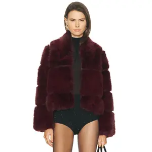 Apparis Sai Sable Coat in Merlot