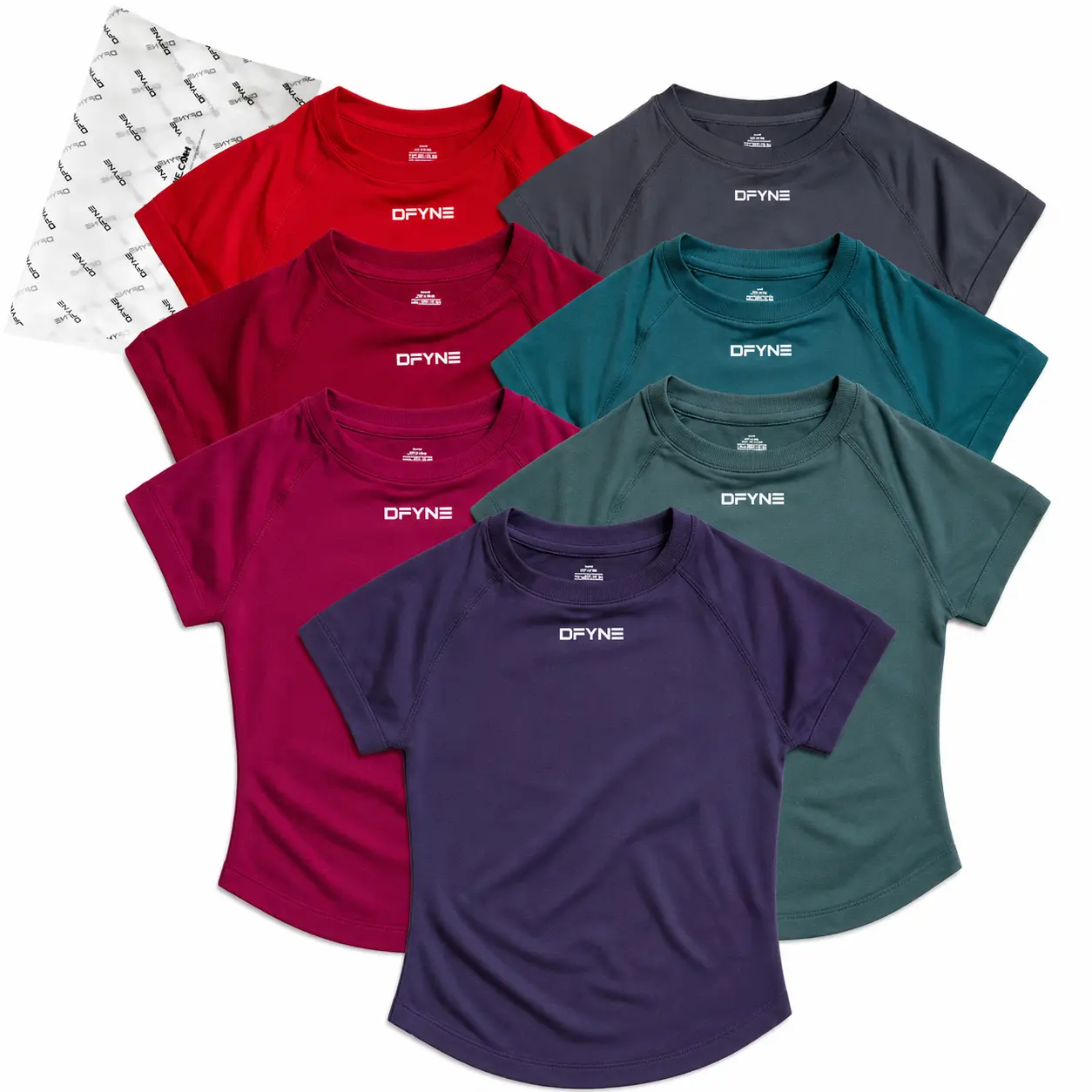 Dfyne Women's Seamless Athletic Tee - Soft Stretch, Quick-Dry Round Neck Top with a Slim Fit for Gym & Running Fitness, Fitness Wear, Athletic Wear