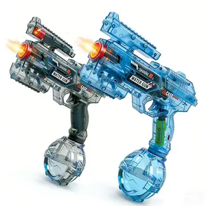 Upgraded Space Electric Water Blaster with cool lights, transformable body, auto rapid fire, large water tank, long-range spray, realistic reload, for pool parties, family games, summer toy for kids and adults