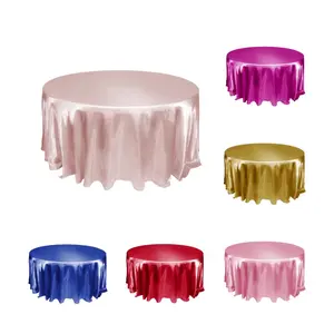 Satin Table Covers 120" Round - Soft and Durable
