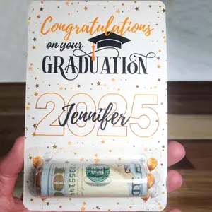 Personalized Graduation Money Holder Card Kit,  Congratulations Graduate, Happy Graduation, Cash Card, High School Grad, College Grad, Gifts