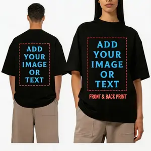 Carpesun Custom T Shirts, Double Sided Unisex Tshirts for Adults, Custom Picture Text Logo Shirt for Personalized Gifts
