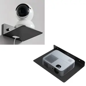 Wall Mounted Speaker Stand, Metal Floating Shelf, L-Shaped Holder, Speaker Rack, Compatible with Speakers, Cameras, Displays, Space-Saving Wall Storage