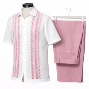 Silversilk Men’s 2-Piece Walking Suit – Knit Set – Pink 21012
