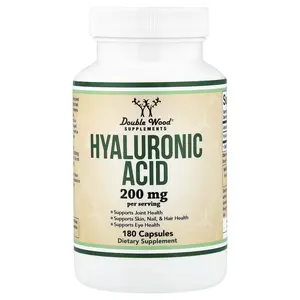 Double Wood Supplements Hyaluronic Acid, 180 Capsules (100 mg per Capsule)