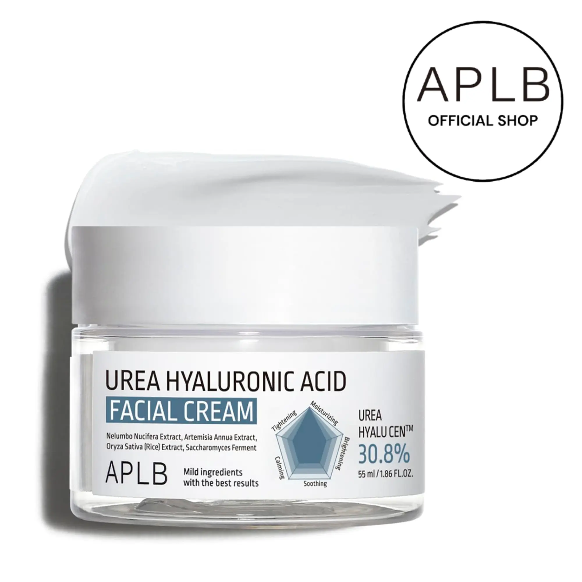 [APLB Official] APLB UREA HYALURONIC ACID FACIAL CREAM 55ml