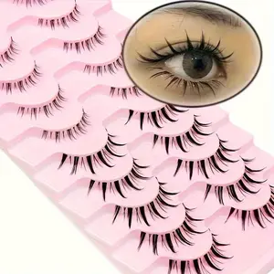 Anime Cosplay Eyelashes, Natural Look Eyelash Extensions, Self Grafting Curl Eyelashes, Eye Makeup Enhancement False Eyelashes for Women & Girls, Cosmetic
