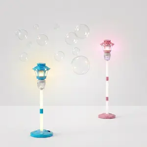 Portable Automatic Multifunction Adjustable Bubble Maker - 3 Height-Adjustable Stands, Night Light, Music, Battery-Operated Party Bubble Machine for Weddings, Baby Shower, Outdoor Kids' Toys