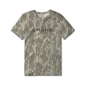 Mossy Oak Bottomland Chene Washed Out Tee, Chene Graphic Camo Bottomland T-shirt