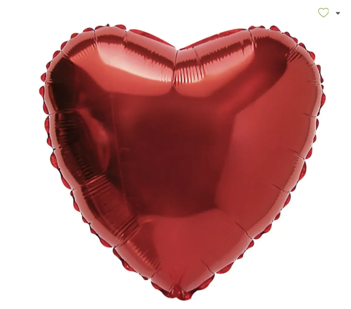 32 Pieces 18 Inch Heart Balloons Heart Shaped Foil Balloons Valentines Day Balloons for Valentines Day, Wedding, Engagement Decoration (Red)