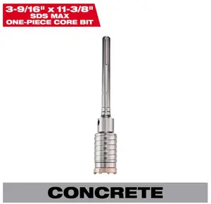 Milwaukee 48-20-5428 3-9/16" X 11-3/8" One Piece SDS-MAX Core Bit