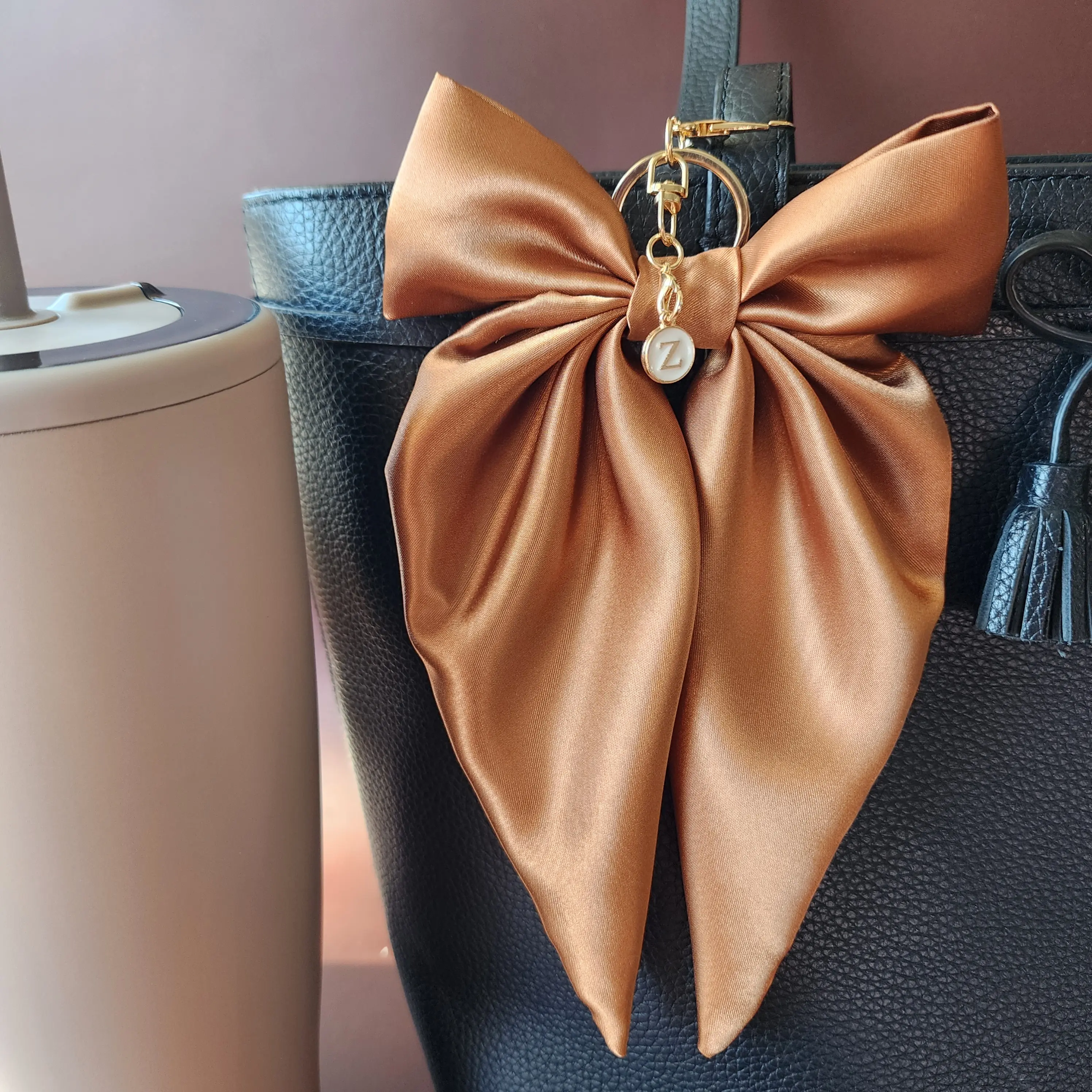 Satin Bow Bag Charm