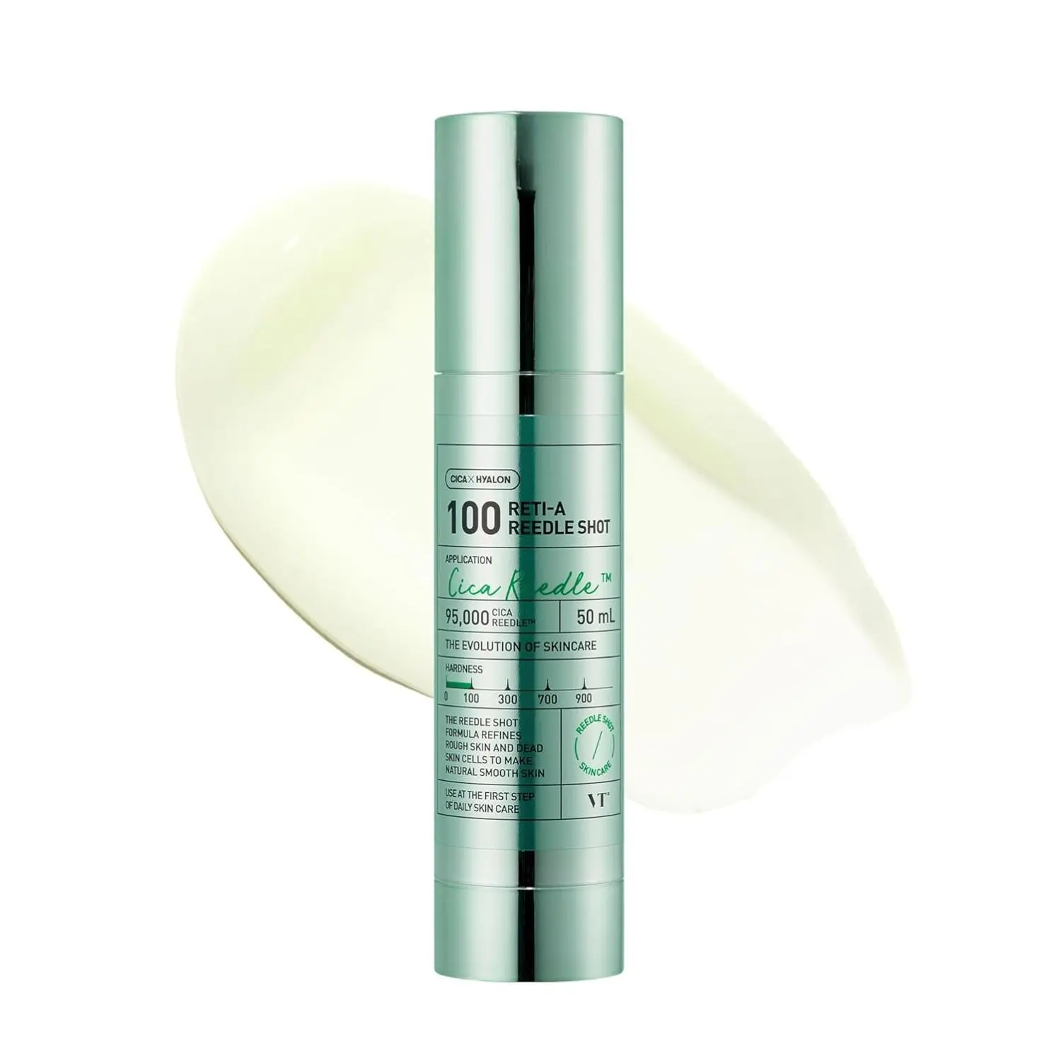 VT Cosmetics Reti-A Reedle Shot 100, Anti-Aging Retinol Serum for Smoother Skin, Korean Booster for All Skin Types & Beginners, 1.69 fl oz (50ml), Radiant