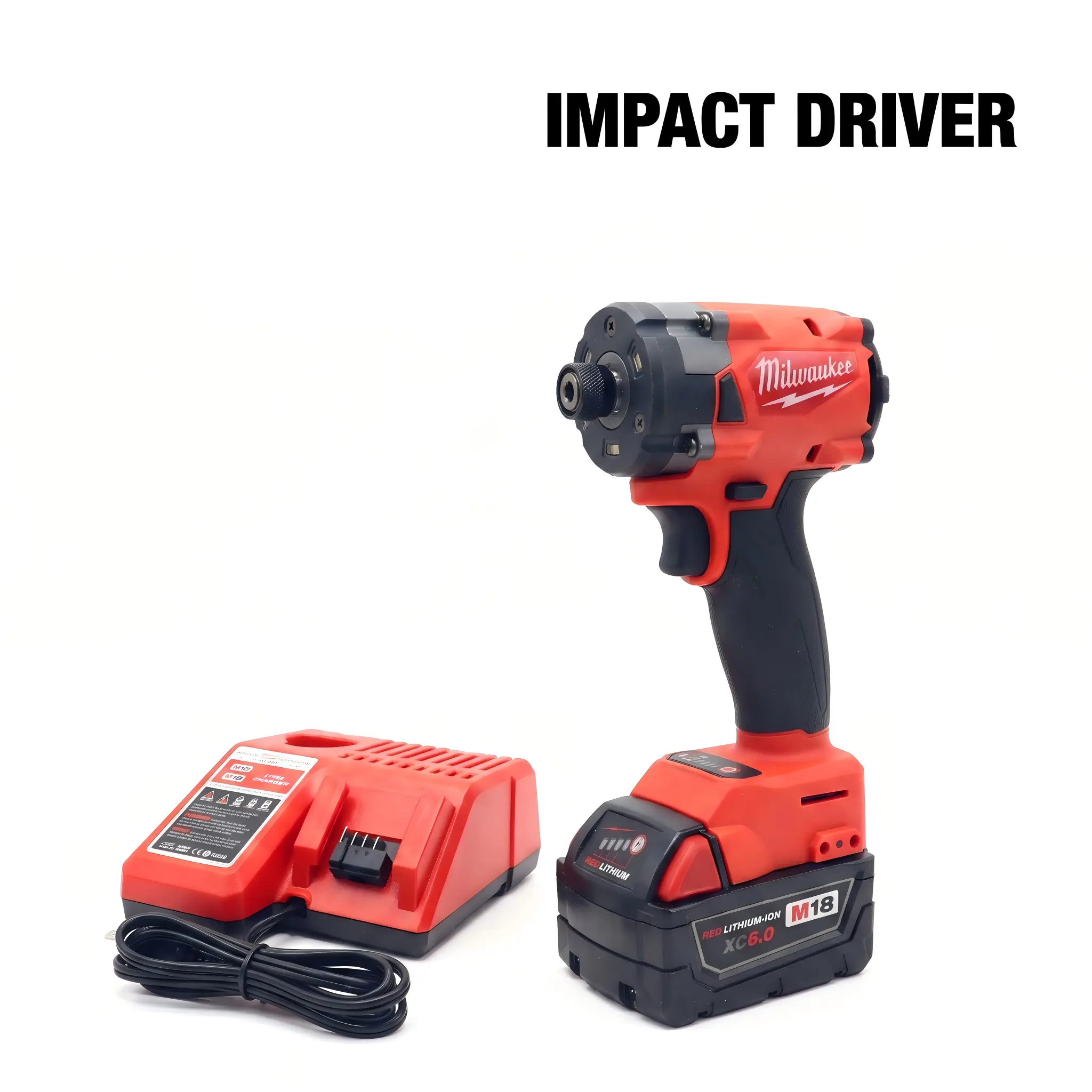 Milwaukee M18 FID3 1/4" Hex Impact Driver 3000RPM 4400IPM for Fastener Installation and Demolition cordless high torque battery kit strong magnetic screw ring machinery repair ideal hand tool homedecor auto switch rapid charger square drive impact wrench