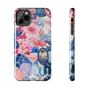 Vintage Girly Coastal Coquette Collage Phone Case, Preppy Cute Cherry Bow Case, Coastal Cowgirl Applicable to iP15Promax ip14Pro mobile phone case 12 trendy brand 13 anti-fall cover 14Promax 15Pro cute Plus phonecase Accessories Acrylic casetify