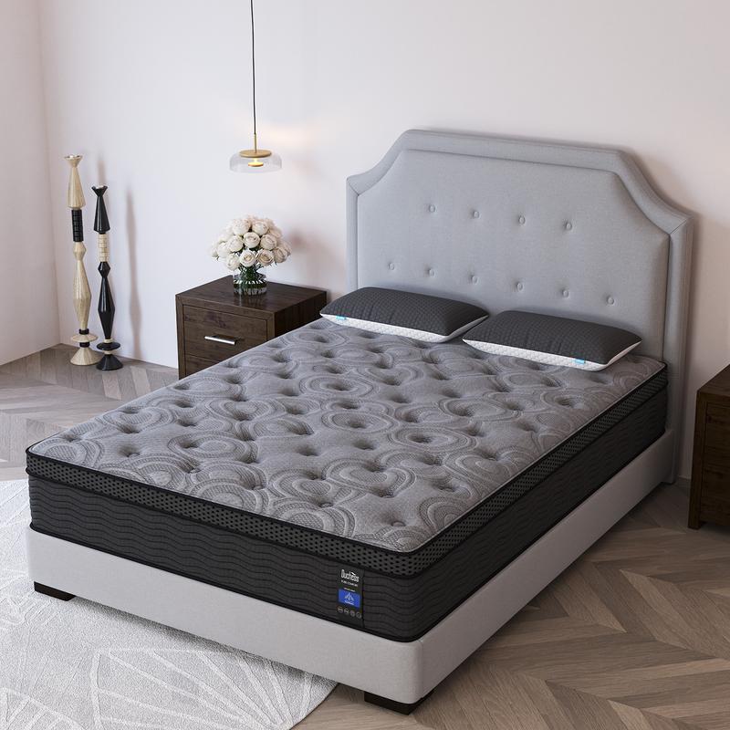 9 /12/14 Inch Cool Gel Memory Foam Mattress Twin Full Queen King Bed Breathable Hybrid Spring Mattress  In A Box Medium Firm