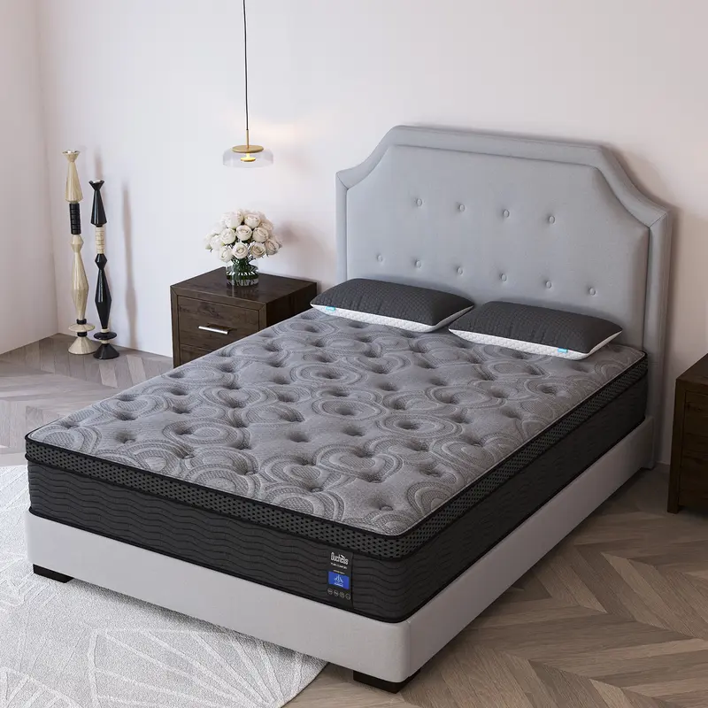 9 /12/14 Inch Cool Gel Memory Foam Mattress Twin Full Queen King Bed Breathable Hybrid Spring Mattress  In A Box Medium Firm