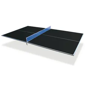 9ft Mid-Size Ping Pong Conversion Top Foldable & Portable Table Tennis Table Top for Indoor Games MDF Non-stop Fun Easy Storage