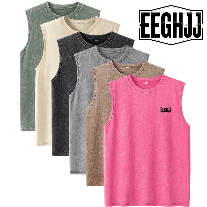 EEGHJJ men’s three-piece set, new summer arrivals featuring retro-style fabric and soft, skin-friendly materials; suitable for both men and women. Machine-washable underwear/tank tops. 230 g pure cotton, thick design that can be washed, all-cotton materia