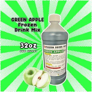 GREEN APPLE Frozen Drink Mix - Margarita Mix - Slush Machine Mix - Concentrate for Beverages snow  cone