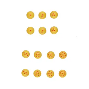 Dragon Ball Z Stud Earrings 7 Pairs Ball with Stars Design Anime Jewelry Stud Set