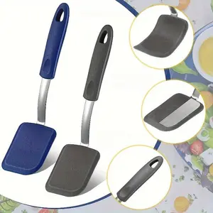 Silicone Cookie Spatula Turner, 1 Count Mini Brownie Spatula, Flexible Kitchen Small Silicone Spatulas, Heat Resistant Baking Utensils for Egg Pancake, Bakeware