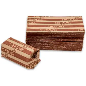 1000 Flat Striped Coin Wrappers Coin Rolls for Half Dollar Coins