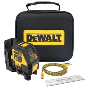 DEWALT USB Rechargeable Red Cross Line Laser Base Kit (DCLE14201RB)