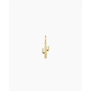 gorjana – Cactus Parker Charm – 18K Gold-Plated Cactus Charm – Desert Chic Jewelry