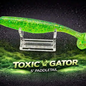 Reel Hostile 5” Paddle Tail – Toxic Gator (6 Pack)
