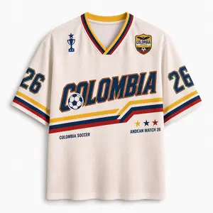 Custom Number Colombia Soccer Jersey, Personalized Football Shirt, Colombia Fan Jersey, Game Day Soccer Gift