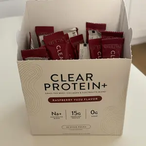 Arrae Clear Protein+ |  15g Grass Fed Whey, Collagen, & Electrolytes Protein | Rasberry Yuzu Flavor| 20 Stick Packs Edible Dietary Supplement Healthcare Fitness Muscle Optimum Fiber