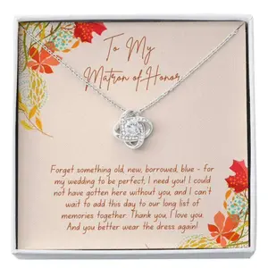 Best Friend Necklace, Matron Of Honor Necklace Wedding Gift From Bride, Bridesmaid ,Matron Of Honor Thanks, Message To My Daughter, Daughter Gift, Father Daughter Necklace, Christmas Gift, Birthday Gift