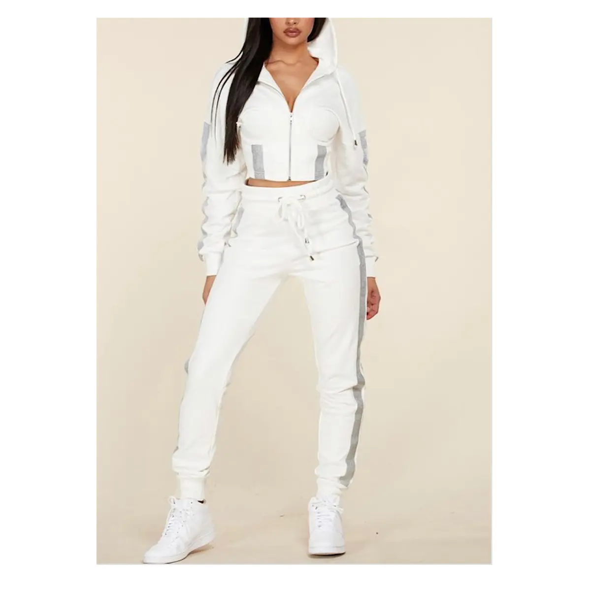 Crop Hoodie Jogger Set