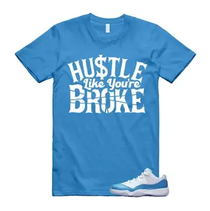 Shirt to Match University Blue White Low Sneakers, University Blue 11 Shirt, University Blue Outfit Tee, 100% Cotton Unisex Streetwear