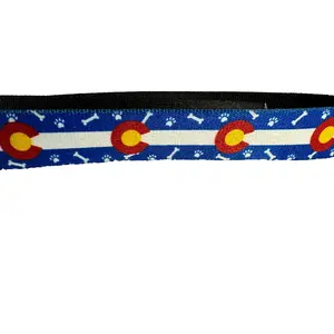 Colorado Paws & Bones Blue Dog Leash ️ Aesthetic Mountain Print Adventure Lead | Perfect for Hiking & Outdoor Travel | Blue Dog Gear