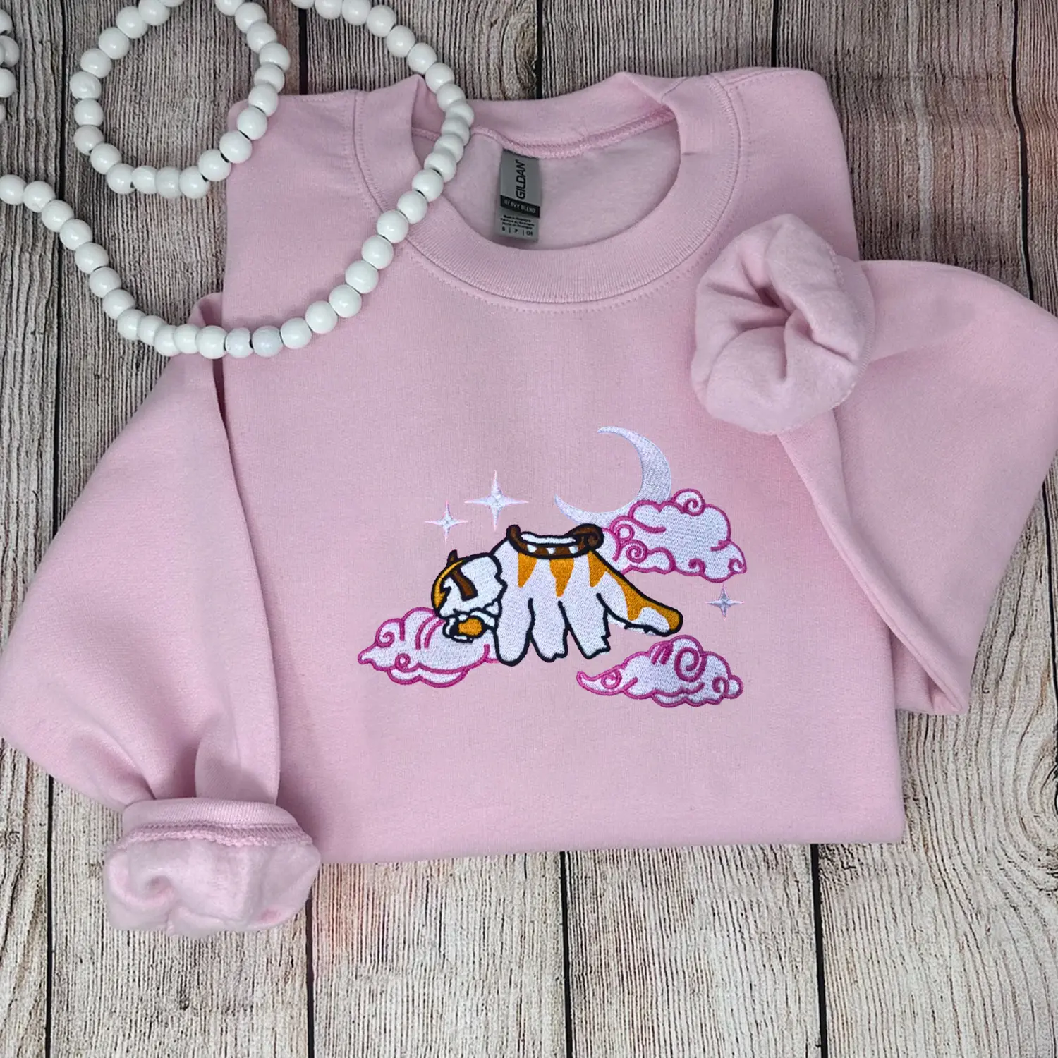 Kawaii Zip Zip Appa Bison Sweatshirt, Appa Bison Embroidered Hoodie Sweatshirt, The Last Airbender Movie Sweatshirt, Appa Bison Lover Gifts