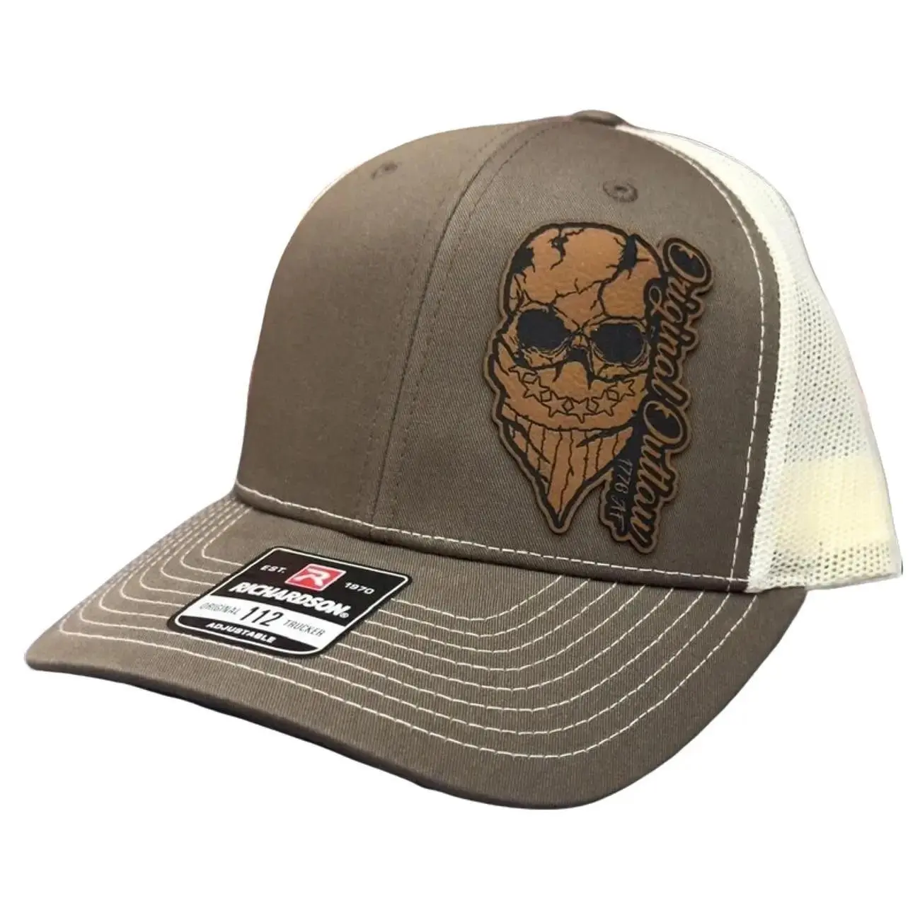 Original Outlaw Trucker Hat  Leather Patch Richardson 112