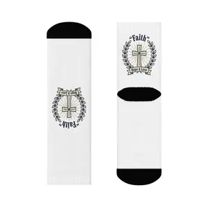 Faith Cross Crew Socks – 'Faith, Hope & Love' Christian Inspirational Socks