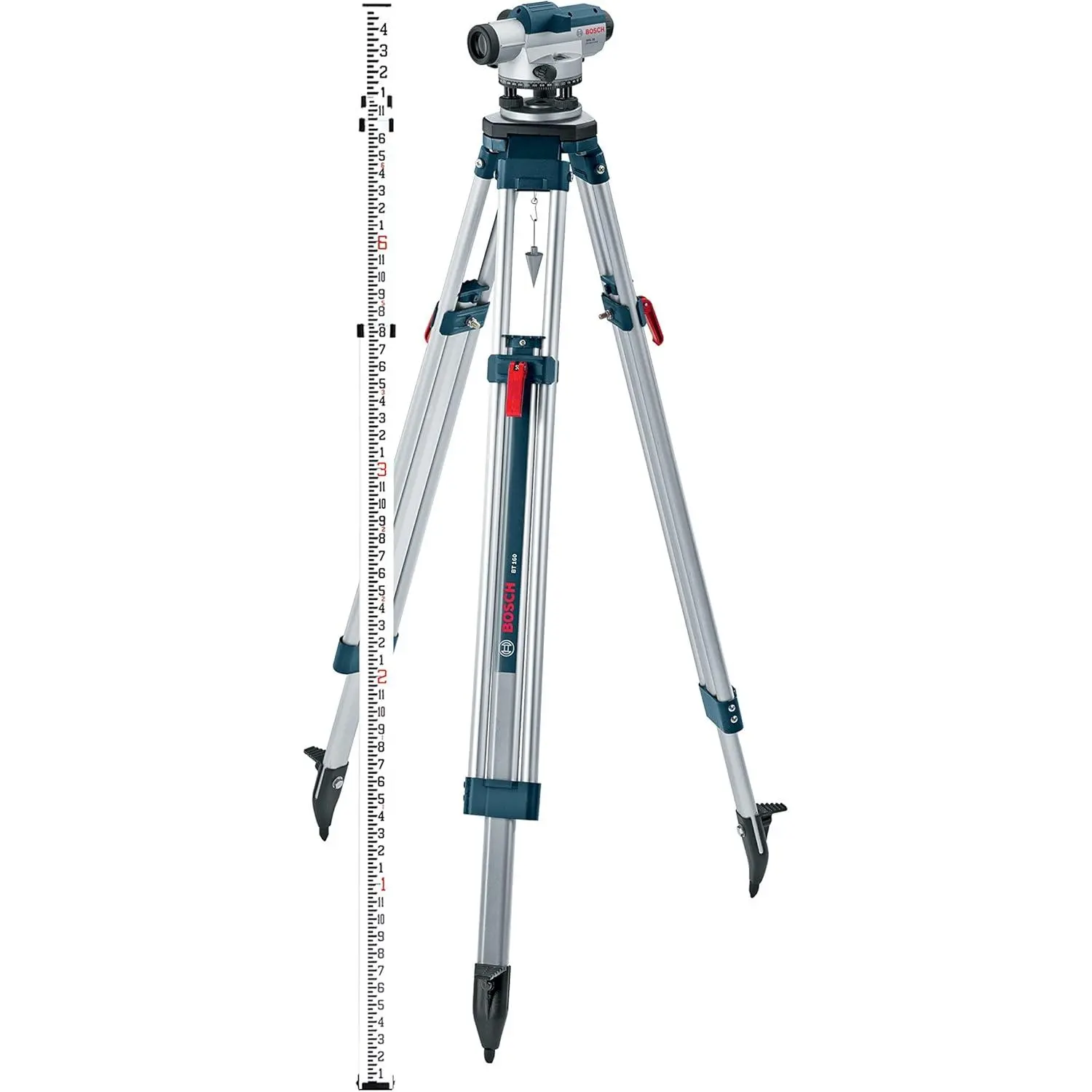 GOL 32CK 32X Automatic Optical Level Kit, Includes Aluminum Tripod, Grade Rod, Plumb Bob, Tool Kit, & Carrying Case bolt size