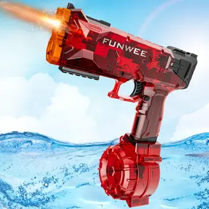 【Fathersdaygifts】Electric Water Shooter with LED Lights, Powerful Squirt Water Pistol for Kids/Aldults,Long Range Shoot Reach To 26-35ft Outdoor Water gun Toy,High Powered IP67 Waterproof for Summer, Outdoor,Party,Birthday Giftp tiktokshopspringglowup