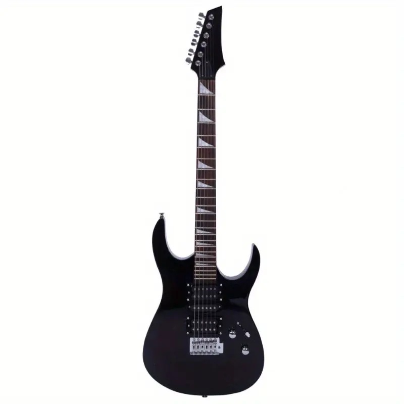 Novice Entry-Level 170 Model Electric Guitar - Basswood Body, Right-Hand Design, HSH Pickup, Tremolo Arm, Carry Bag, Shoulder Strap, Paddle Rocker, Cable, Wrench Tool, 2.85 kg, Black, Suitable for Heavy Metal, Punk
