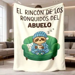 2026 New Flannel Blanket with a Cozy Sloth Design, Soft And Plush, Ideal for Napping, Camping, And Home Decoration, Versatile Throw Blanket, Fun Camping Accessory